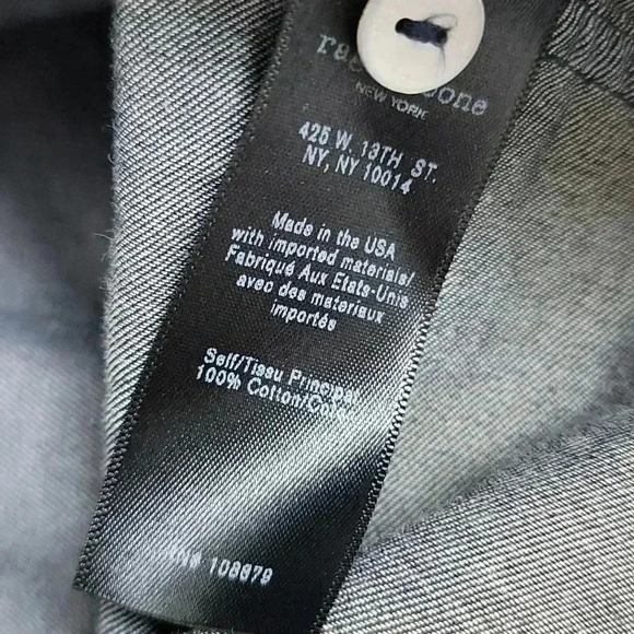 Rag & Bone JEAN Off The Shoulder Denim Mini Dress - Picture 11 of 12